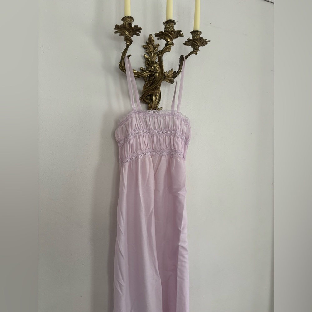 Vintage Diane Von Furstenburg Lavender Maxi Babydoll Nightgown